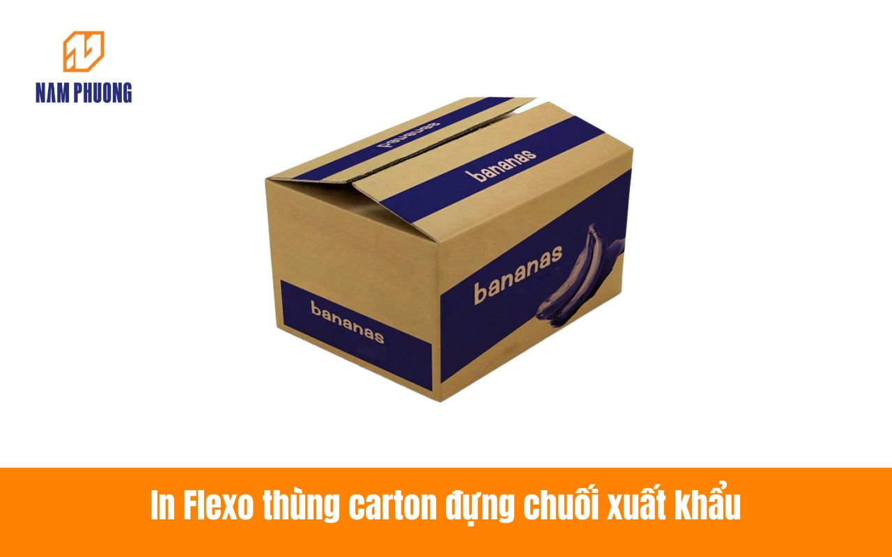 In Flexo thùng carton đựng chuối xuất khẩu
