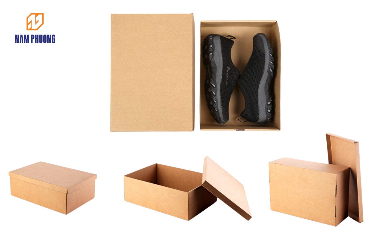Hộp carton đựng giày kiểu âm dương ( Nắp rời )