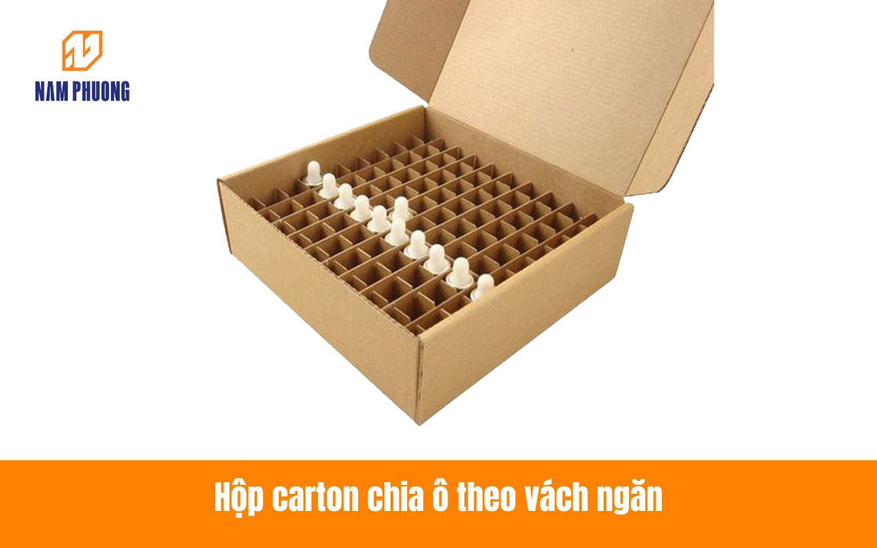 Hộp carton chia ô theo vách ngăn