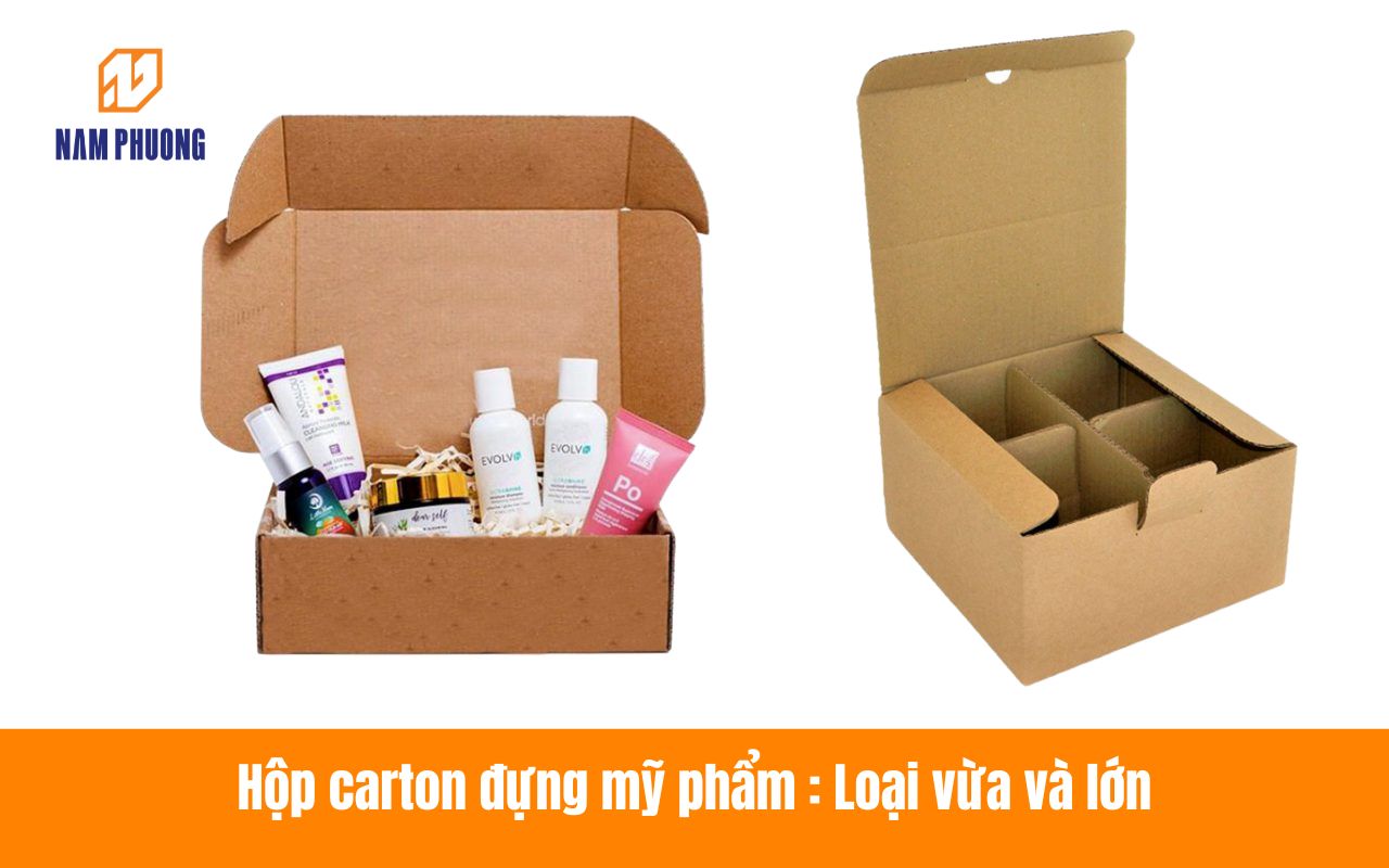 Hộp carton đựng mỹ phẩm : Loại vừa và lớn