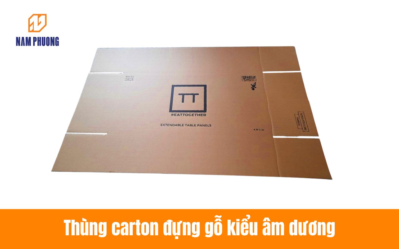 Thùng carton đựng gỗ kiểu âm dương