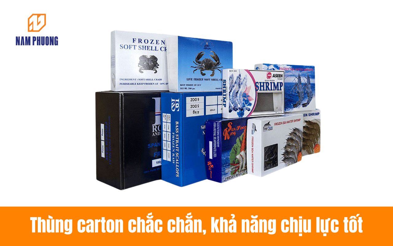 Thùng carton chắc chắn, khả năng chịu lực tốt