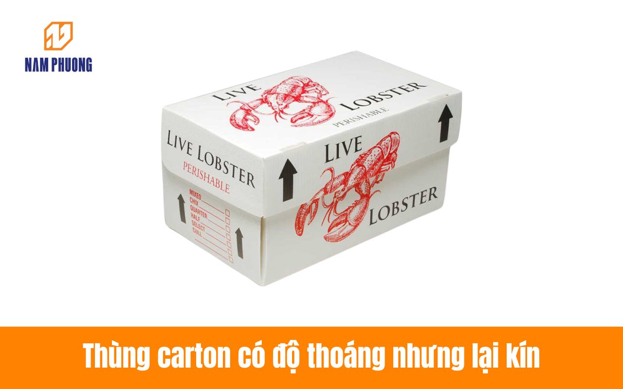 Thùng carton có độ thoáng nhưng lại kín