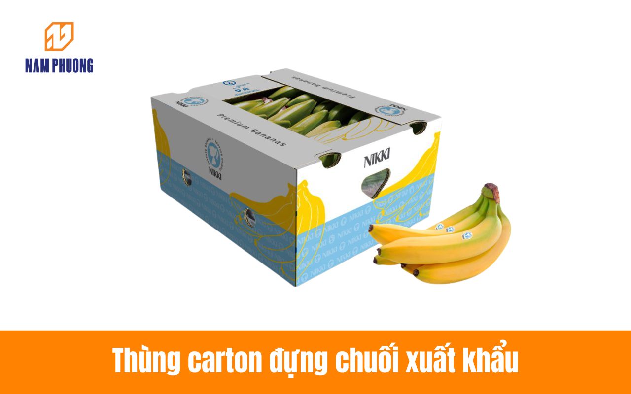 Thùng carton đựng chuối xuất khẩu