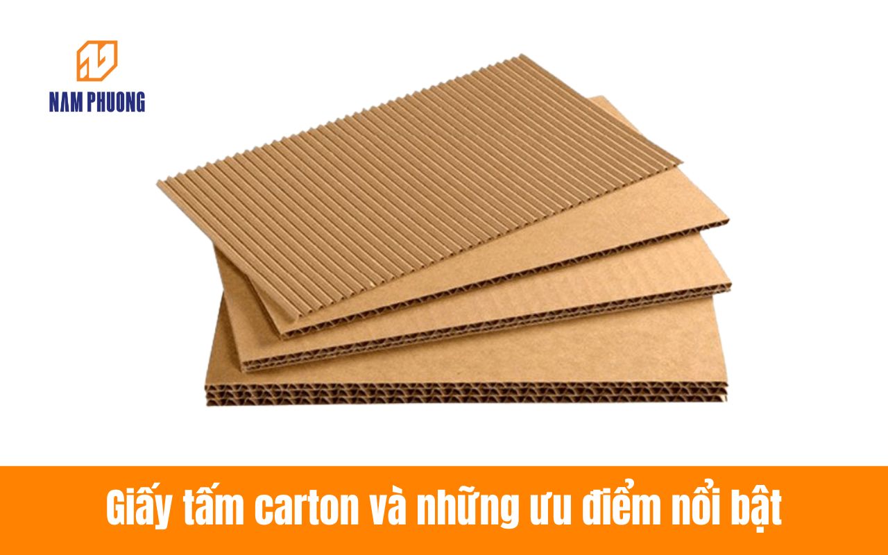 Giấy tấm carton và những ưu điểm nổi bật