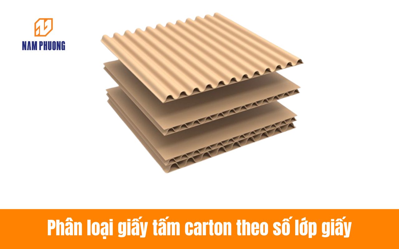 Phân loại giấy tấm carton theo số lớp giấy