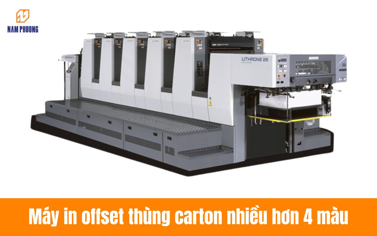 Máy in offset thùng carton nhiều hơn 4 màu