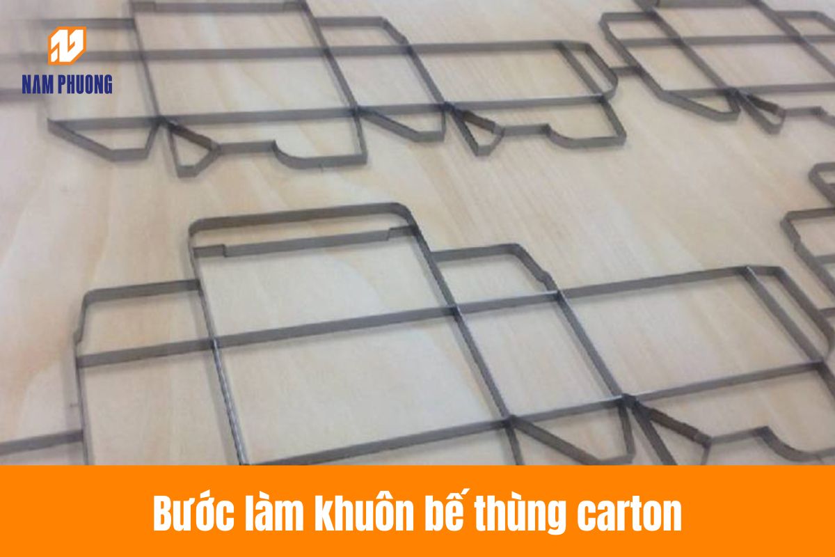 Bước làm khuôn bế thùng carton