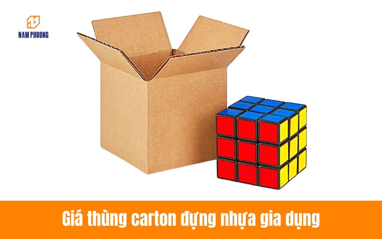 giá thùng carton đựng nhựa gia dụng