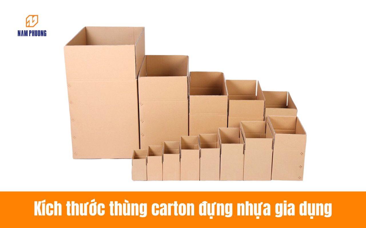 kích thước thùng carton đựng nhựa gia dụng