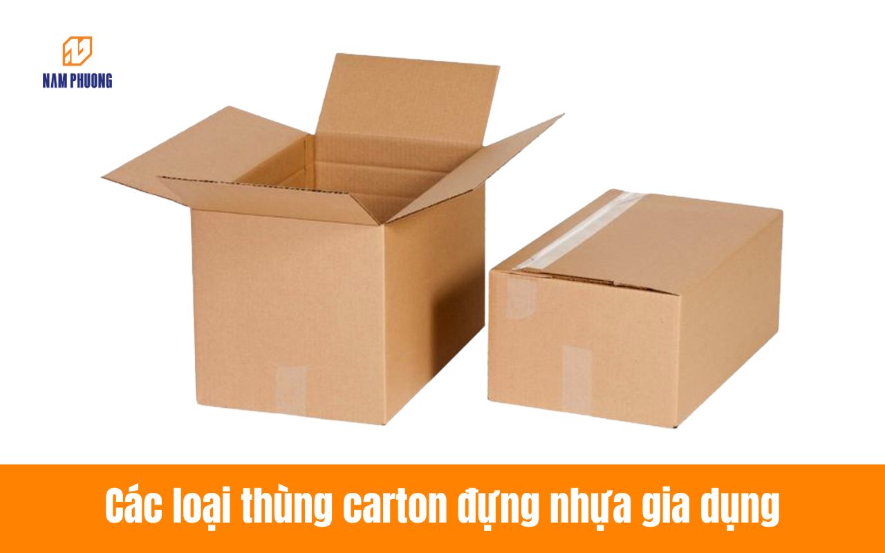 Các loại thùng carton đựng nhựa gia dụng