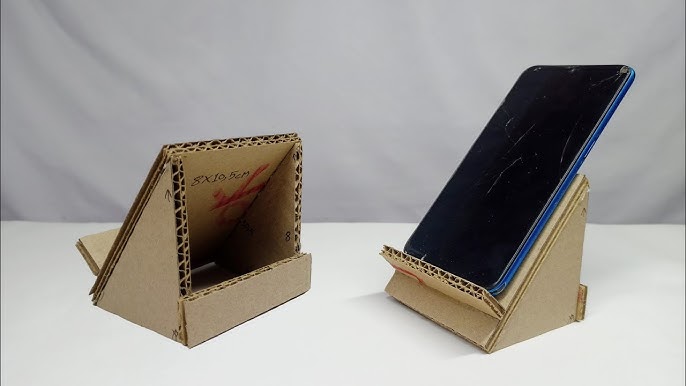 làm giá đỡ điện thoại bằng carton