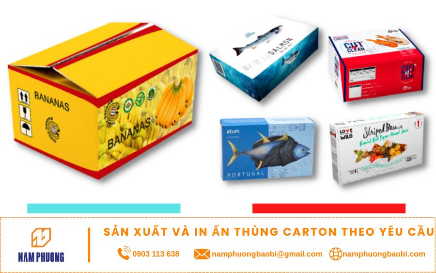 thùng carton đựng nông thuỷ sản xuất khẩu